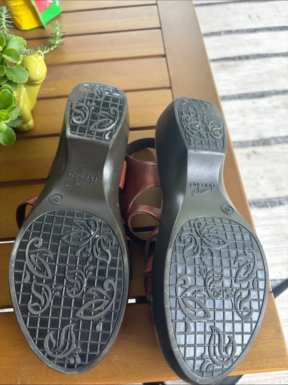 Dansko Women’s Brown Leather Multi-Strap Slingback Sandals